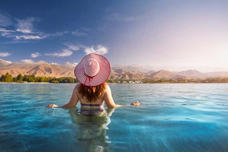 Baignade dans le lac