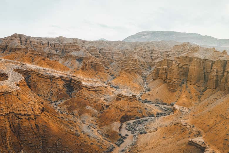 Vue panoramique sur le canyon de Konorchek