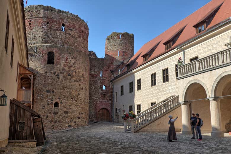 Inside the Bauska Castle grounds