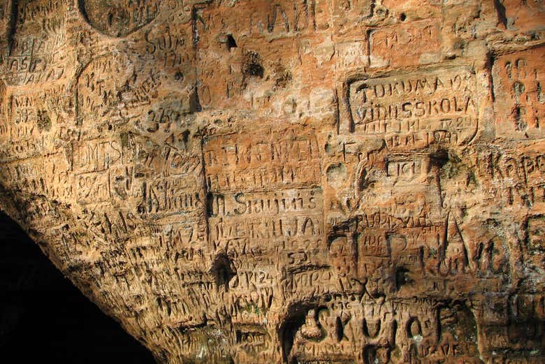 Dettaglio della grotta di Gutmanis