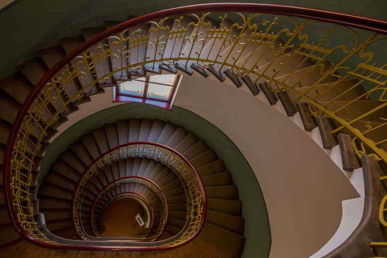 Escalinata en el Museo Art Nouveau
