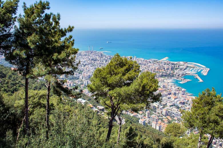 Vista de la costa desde Harissa