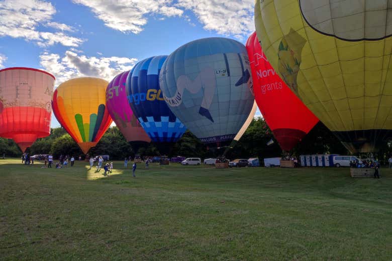 Globos listos para volar