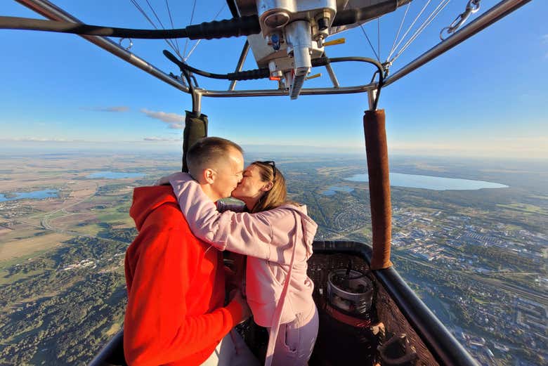 Romántico paseo en globo por Trakai