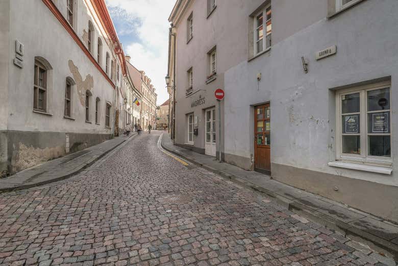 Una strada tipica di Vilna