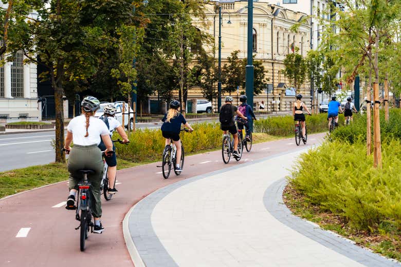 Durante il tour in bicicletta