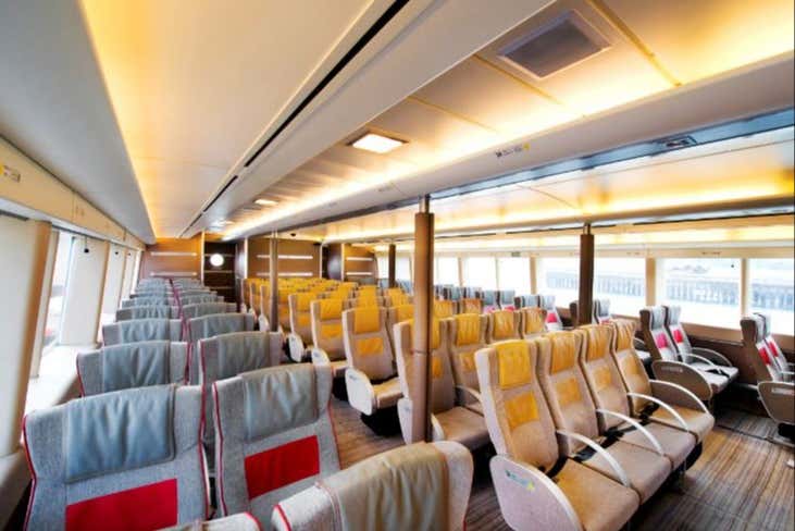Relax with the ferry's cushioned seats