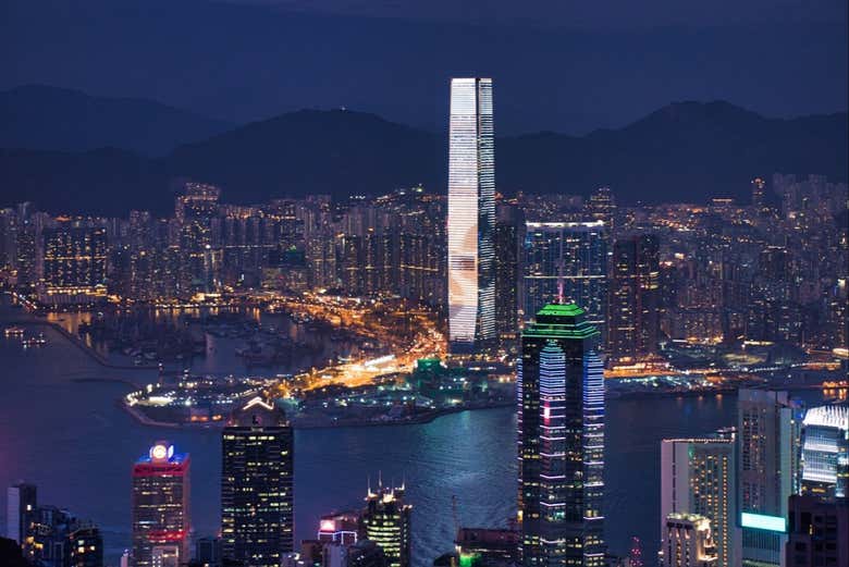 Hong Kong à noite