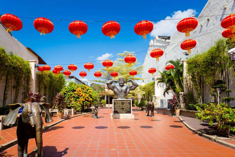 Panorámica de Jonker Street en Malaca