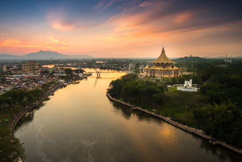 Kuching at sunset
