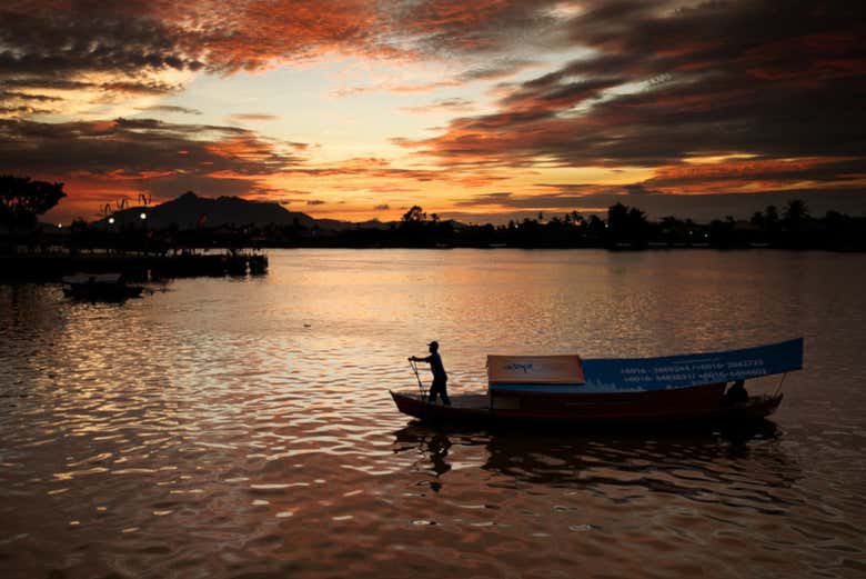 Durante o passeio de barco por Langkawi