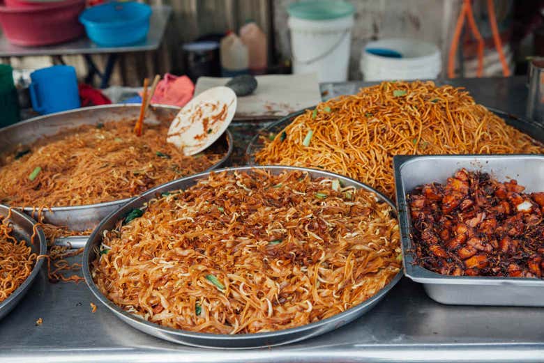 Stand di street food a Penang