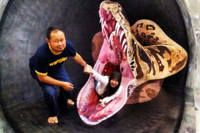 Being eaten by a snake