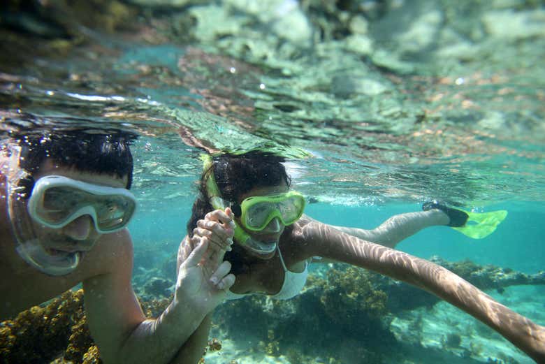 Snorkel en pareja