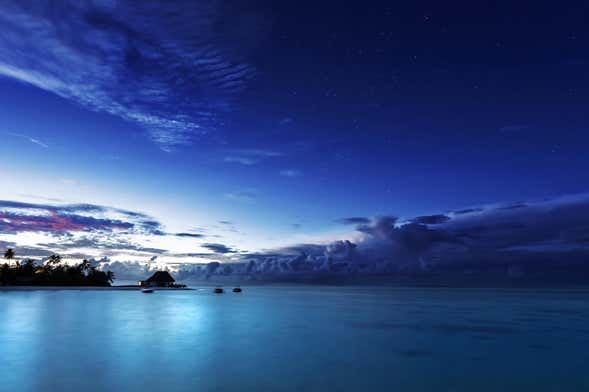 Pesca a Huraa al tramonto