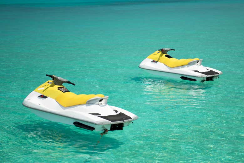Jet skis in Maafushi