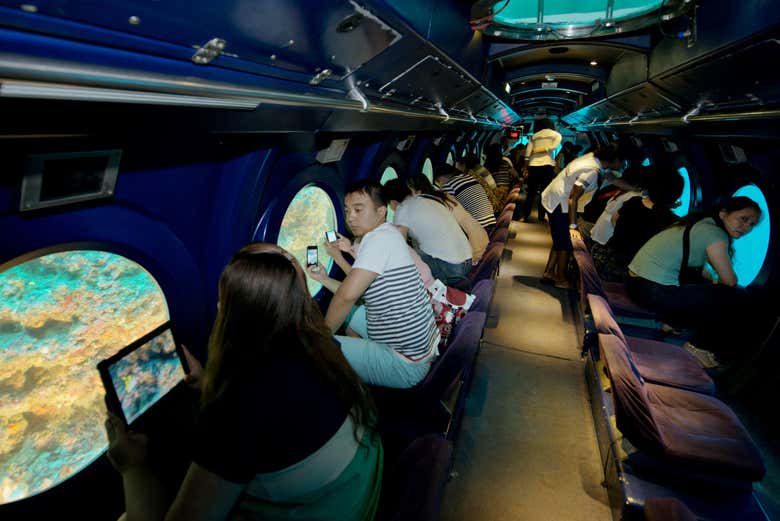 Enjoying the submarine trip