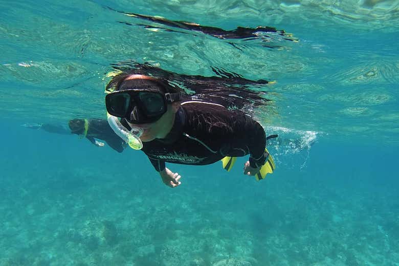 Haciendo snorkel