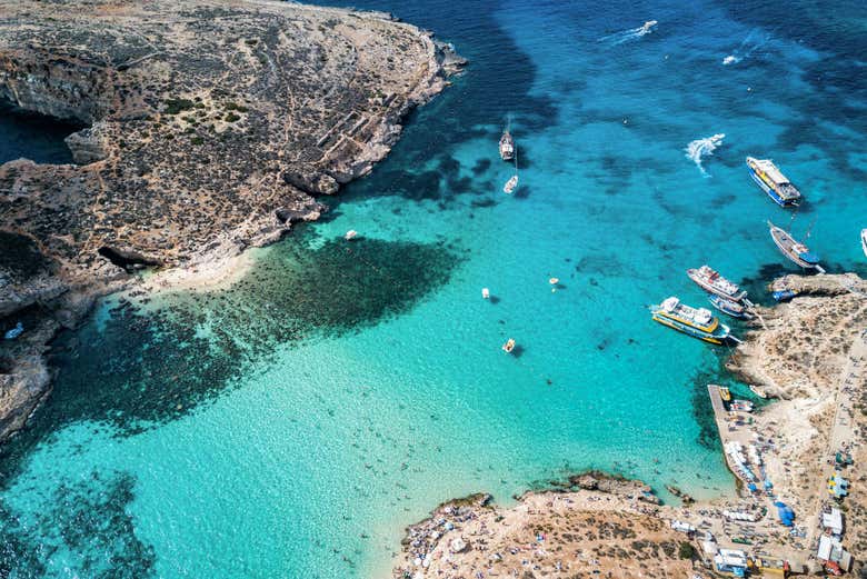 The Blue Lagoon on the island of Comino