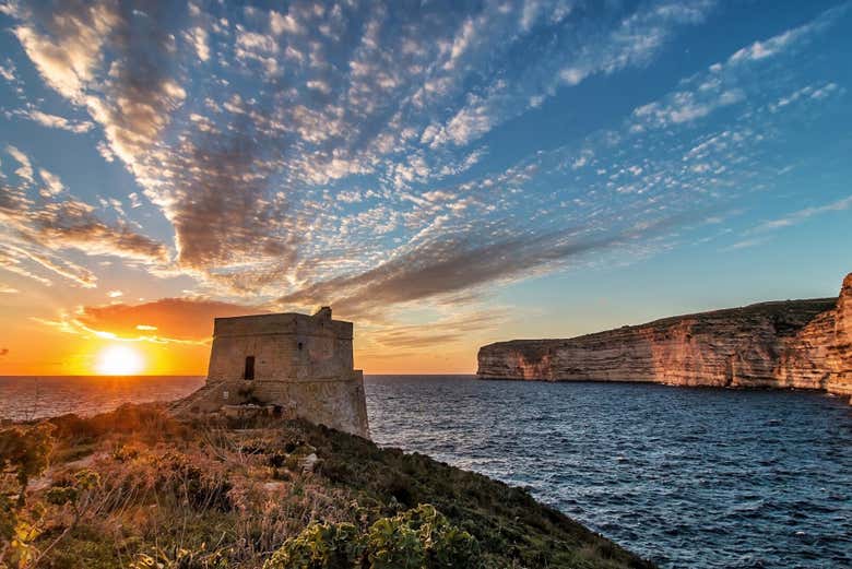 El cielo de Gozo al atardecer
