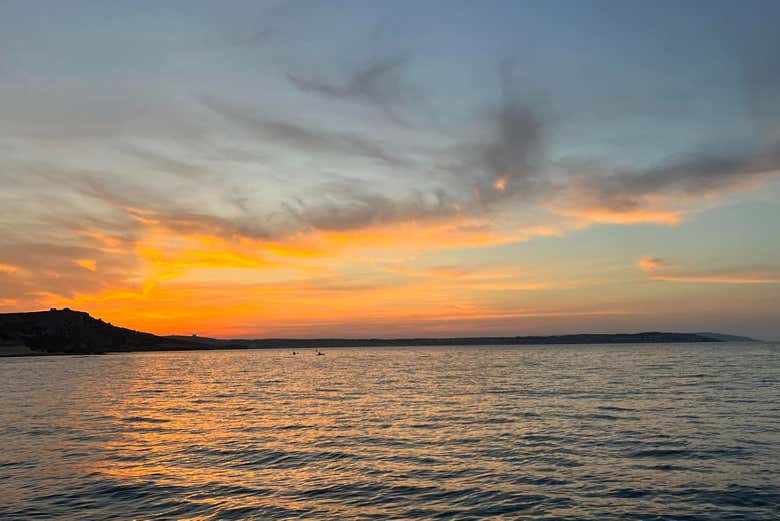 Você poderá admirar um pôr do sol mágico