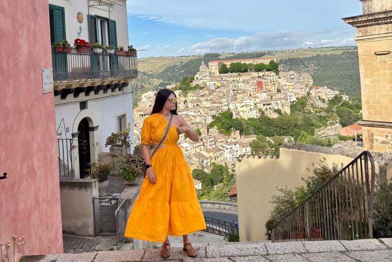 Disfrutando de las bonitas calles de Ragusa