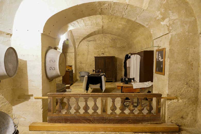 Recantos subterrâneos do museu Mysterium Fidei