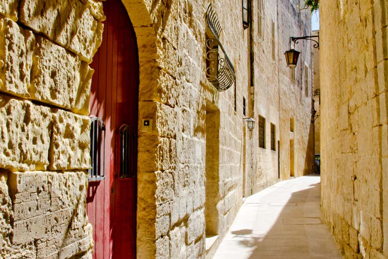 Ruas da cidade de Mdina