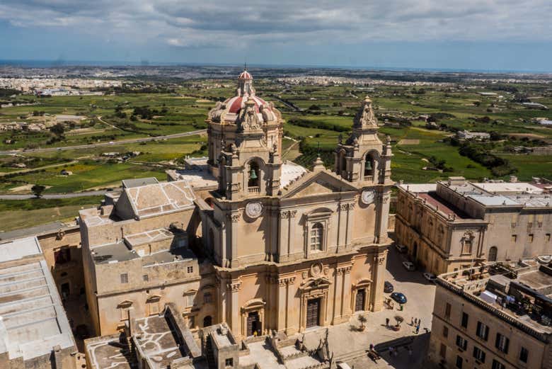 Vista aérea da catedral de São Paulo