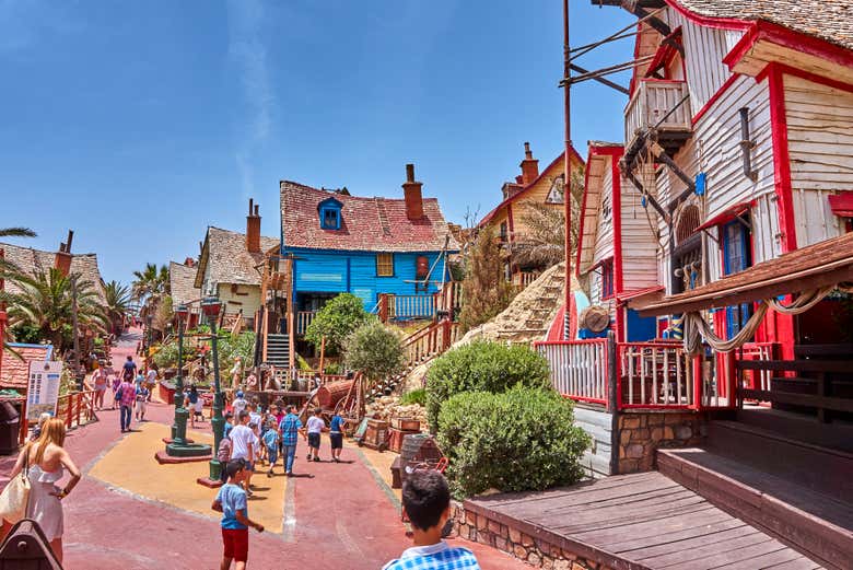 Escenarios del pueblo de Popeye, en el norte de Malta