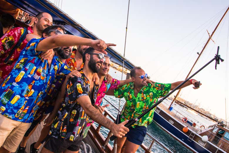 ¡Foto selfie en grupo!