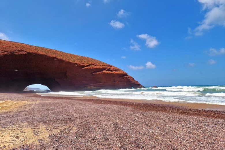 Vue de la plage de Legzira