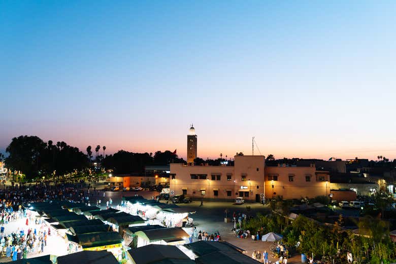 Sunset over the Jemaa el-Fnaa Square