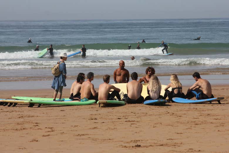 Theory lesson on the beach