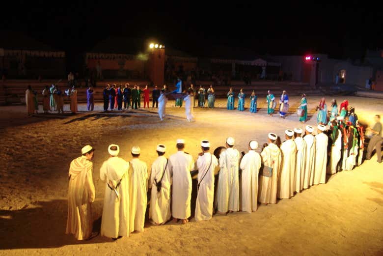 Enjoying the evening show