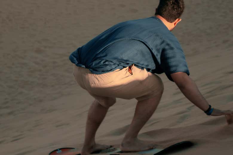 Realizando sandboarding
