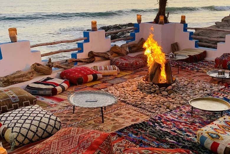 Lieu où vous prendrez le café à Taghazout