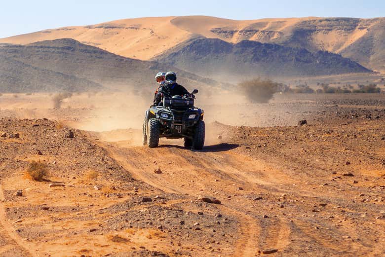 Exploring the desert by quad