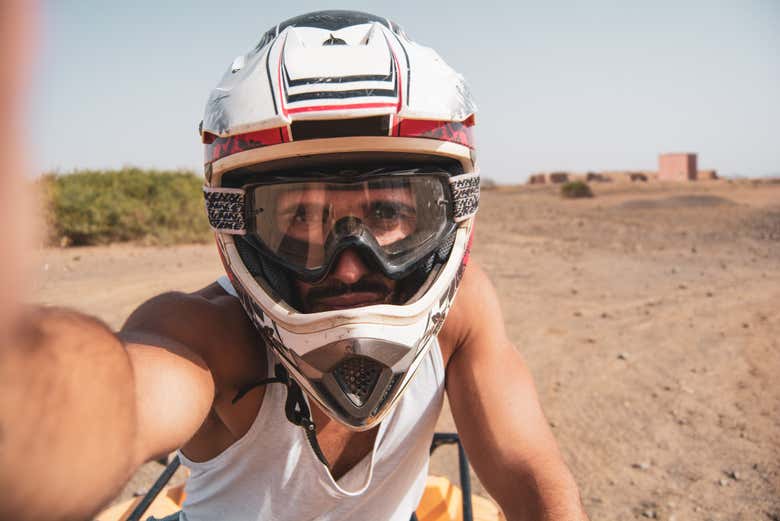 Selfie taken during the quad tour