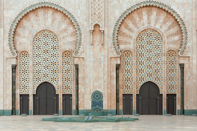 Dettaglio della moschea di Hassan II