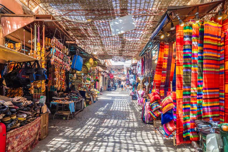 Puestos del zoco de Marrakech