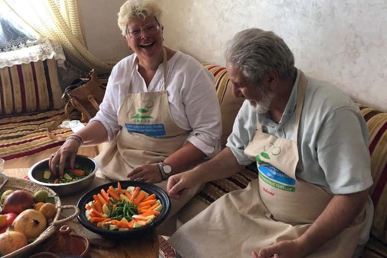 Colocando los ingredientes 