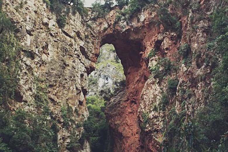 Detalles del Puente de Dios de Akchour