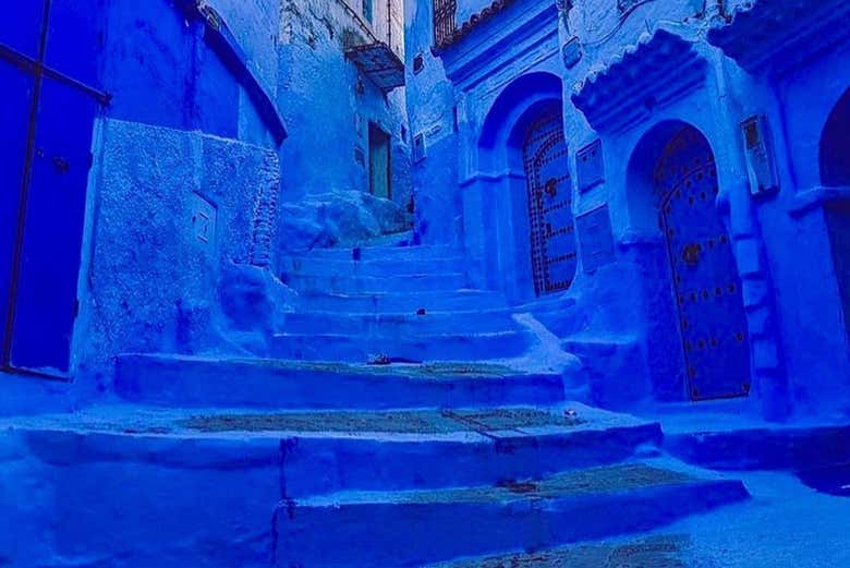 Delve into the intense blue