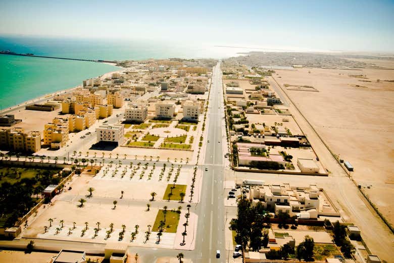 Vue aérienne sur Dakhla