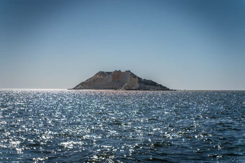 L'île du Dragon vue du catamaran