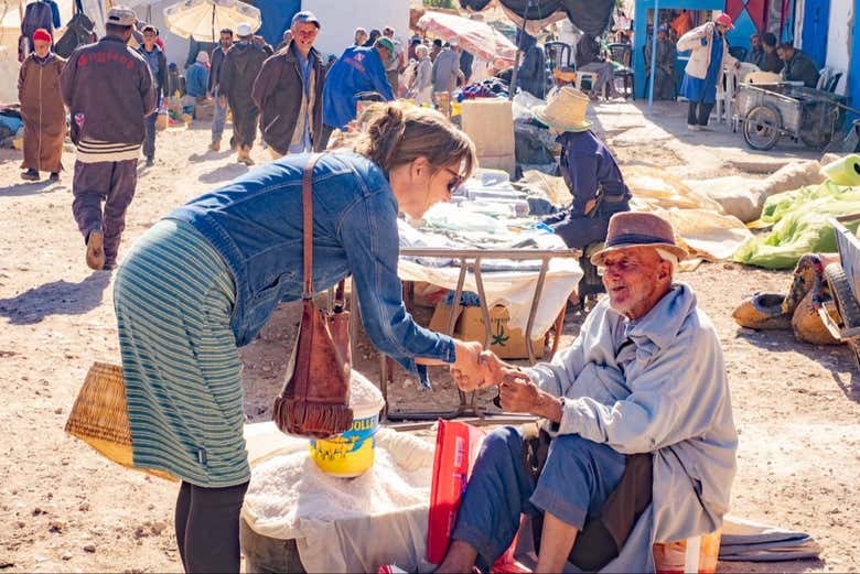 Durante la visita al mercato di Had Draa