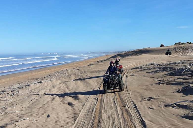 Disfrutando de las vistas de la playa