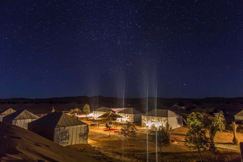Haimas en el campamento de categoría superior