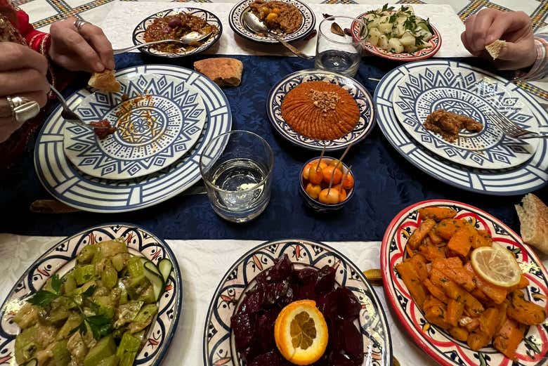 Almuerzo durante la actividad